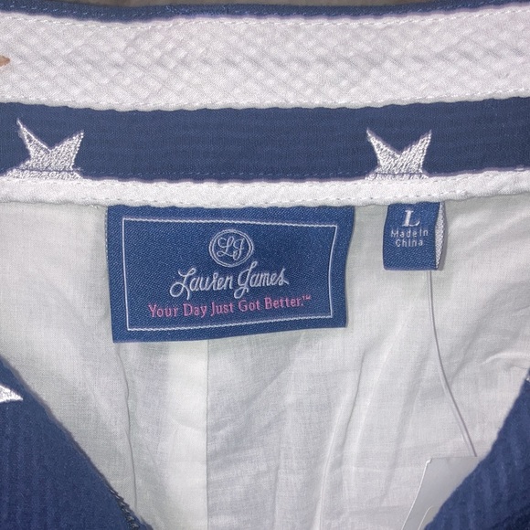 Navy star print shorts size large nwt - Picture 4 of 4